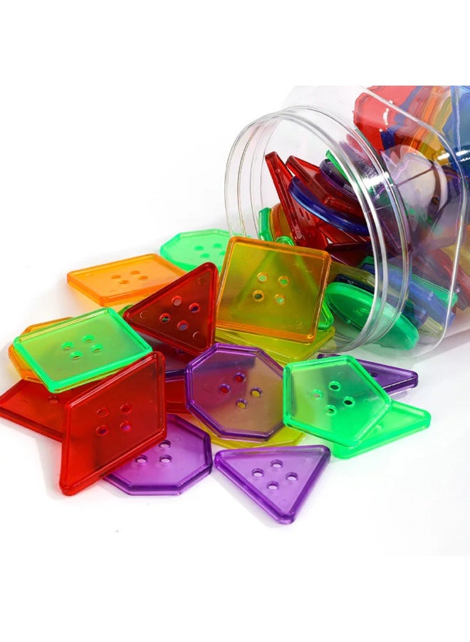 طقم التراص الحسي بألوان قوس قزح من سنوزل مارت 60 قطعة - مجموعة تعليمية مبكرة شاملة مع أحجار وأكواب ومشاك وأهرامات للأطفال الصغار - Image 3